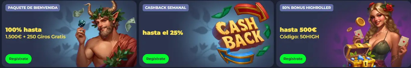 Bonos y promociones de Fridayroll Casino